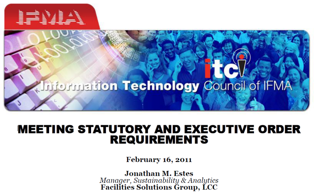 Meeting Statutory and Executive Order Requirements for Sustainability